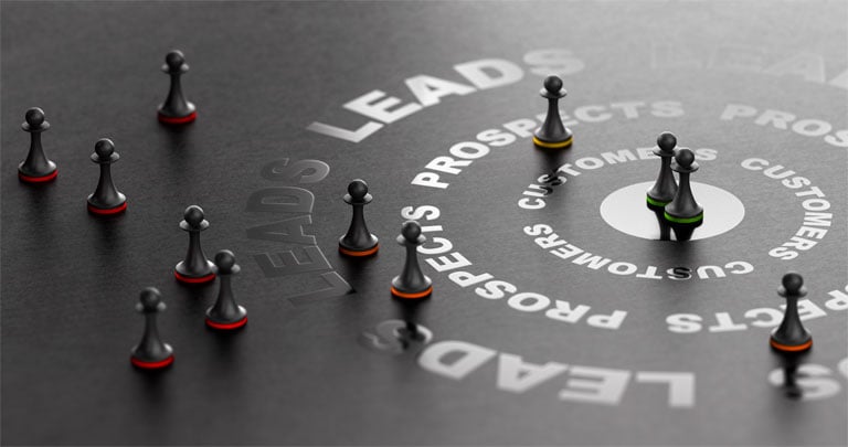 Representación visual de leads calificados